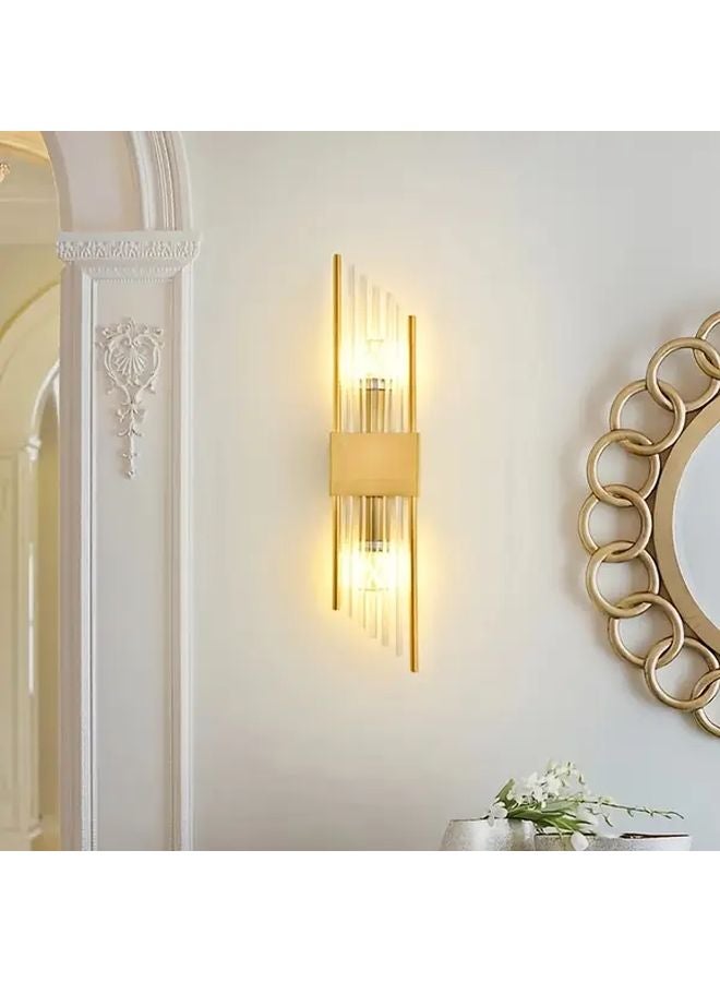 Modern Black Crystal Wall Lamp Three Color Variable Light For Bedroom Living Room - Image 1